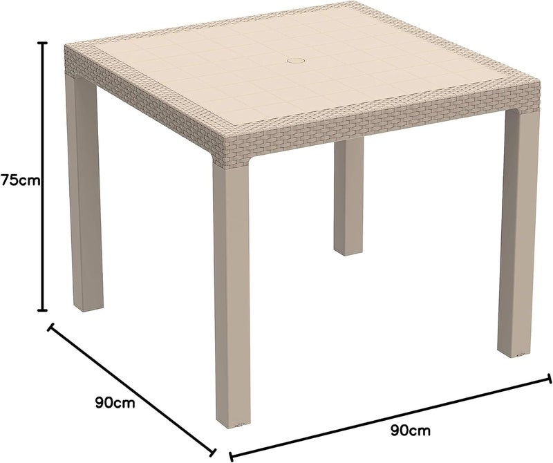 Cosmoplast Cedarattan Dining Table, Warm Taupe - Image 2